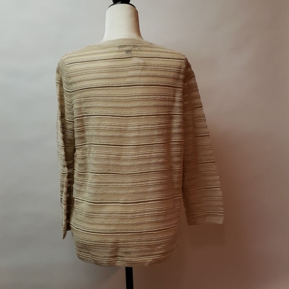 Brooks Brothers women's Knit see Through blouse L - Picture 5 of 12